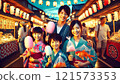 People enjoying sightseeing at the summer festival 121573353