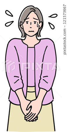 Middle-aged woman suffering from poor health: Urology/Gynaecology Middle-aged woman suffering from poor health: Urology/Gynaecology 121573667