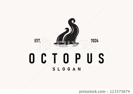 Octopus Logo Old Retro Vintage Design Ocean Animal Vector Tentacle Illustration Template Octopus Logo Old Retro Vintage Design Ocean Animal Vector Tentacle Illustration Template 121573674