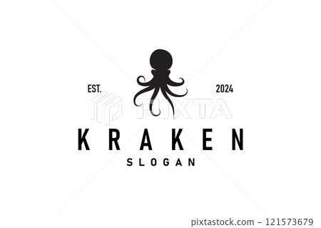Octopus Logo Old Retro Vintage Design Ocean Animal Vector Tentacle Illustration Template Octopus Logo Old Retro Vintage Design Ocean Animal Vector Tentacle Illustration Template 121573679