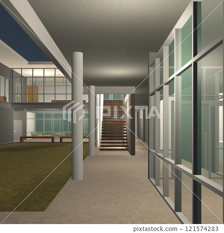 3D illustration of building project 3D illustration of building project 121574283