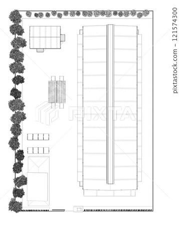 3D illustration of building project 3D illustration of building project 121574300