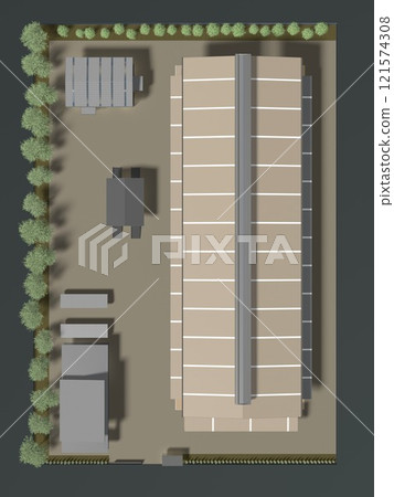 3D illustration of building project 3D illustration of building project 121574308