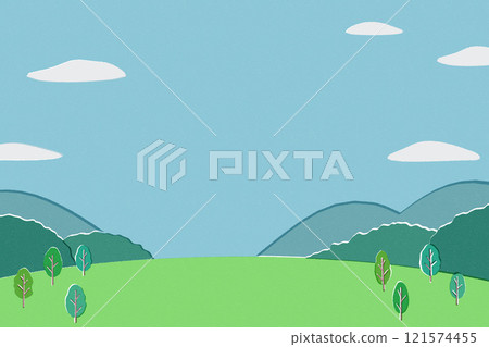 版畫風格的自然風光 121574455