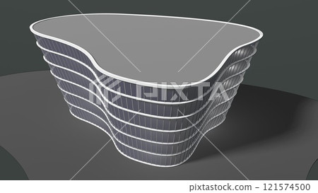 3D illustration of Building in concept 121574500