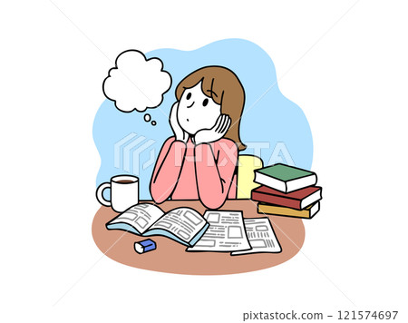 pensive young woman pensive young woman 121574697