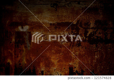 生鏽的鐵板背景材料深紅色 生鏽的鐵板背景材料深紅色 121574828