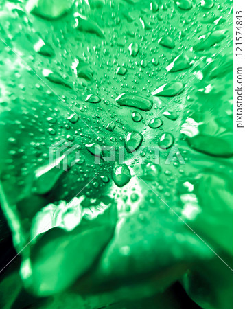 abstraction on a green background with water droplets. selective focus 121574843