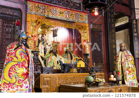 The State Temple of the Martial God, also called Tainan Sacrificial Rites Martial Temple or Grand Guandi Temple, is located in the West Central District, Tainan, Taiwan. 121574878