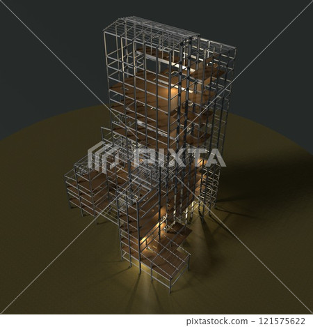 3D illustration of industrial project 3D illustration of industrial project 121575622