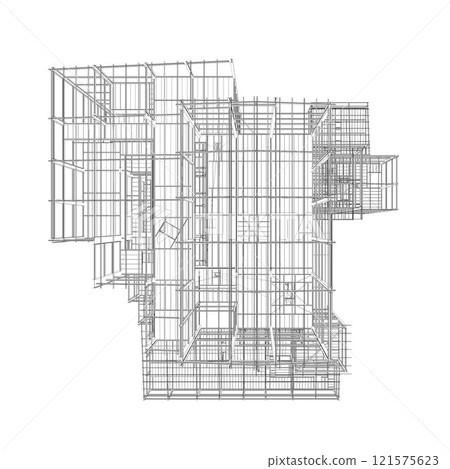 3D illustration of industrial project 3D illustration of industrial project 121575623