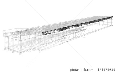 3D illustration of industrial project 3D illustration of industrial project 121575635