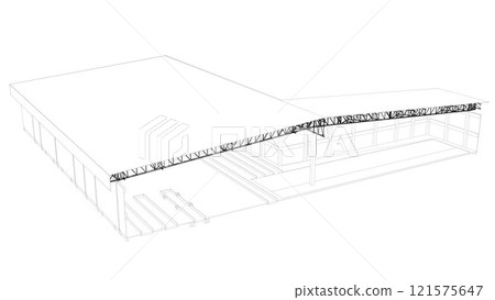 3D illustration of industrial project 121575647