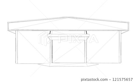 3D illustration of industrial project 121575657