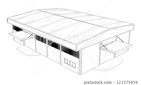 3D illustration of industrial project 121575659