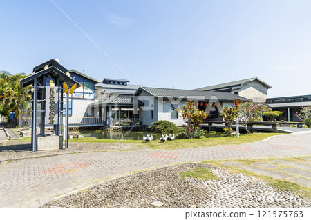 The architectural landscape of Meinong Hakka Cultural Museum in Kaohsiung, Taiwan. It is one of the famous attractions in Kaohsiung. The architectural landscape of Meinong Hakka Cultural Museum in Kaohsiung, Taiwan. It is one of the famous attractions in Kaohsiung. 121575763