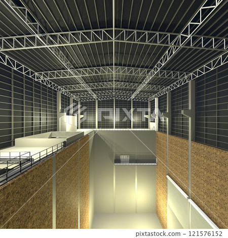 3D illustration of building and construction 121576152