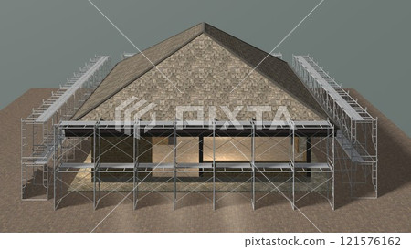 3D illustration of building and construction 3D illustration of building and construction 121576162