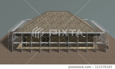 3D illustration of building and construction 3D illustration of building and construction 121576165