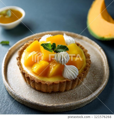 美味的芒果瓜果魚塔 121576268