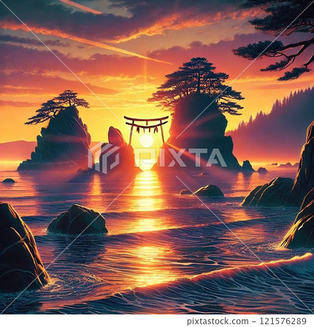 伊勢神宮/二見浦的第一個日出 121576289