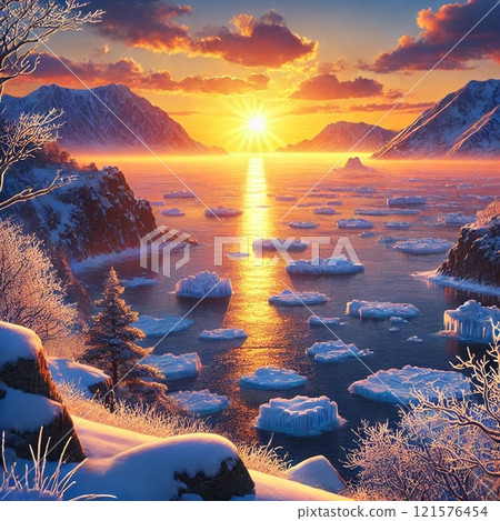 知床半島羅臼的第一個日出 知床半島羅臼的第一個日出 121576454