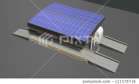 3D illustration of truck weight scale 3D illustration of truck weight scale 121576716