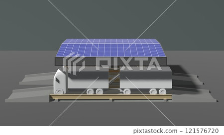 3D illustration of truck weight scale 3D illustration of truck weight scale 121576720