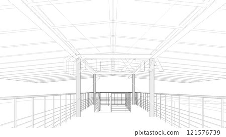3D illustration of truck weight scale 3D illustration of truck weight scale 121576739