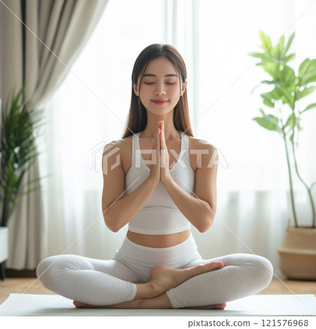 做瑜伽的女人 121576968