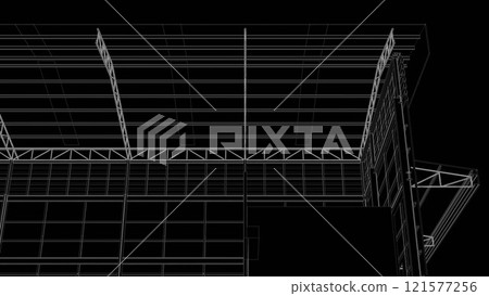 3D illustration of industrial project 3D illustration of industrial project 121577256