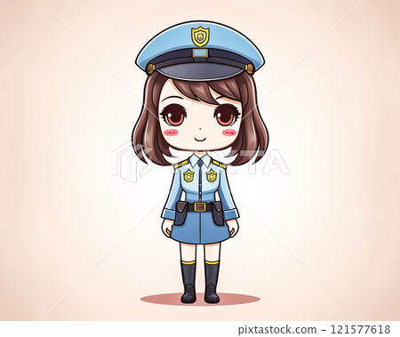 赤壁人物女警形像素材 121577618