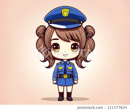 赤壁人物女警形像素材 121577624