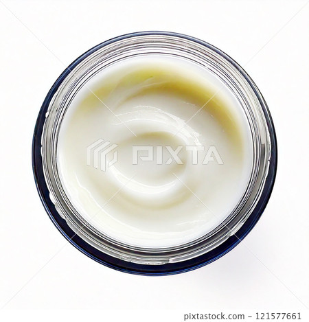 Cosmetic Cream Jar With White Background 121577661