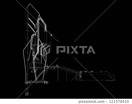 3D illustration of industrial project 3D illustration of industrial project 121578410