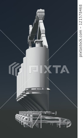 3D illustration of industrial project 121578468