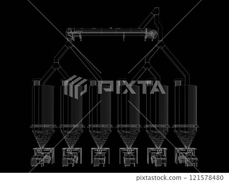 3D illustration of industrial project 3D illustration of industrial project 121578480