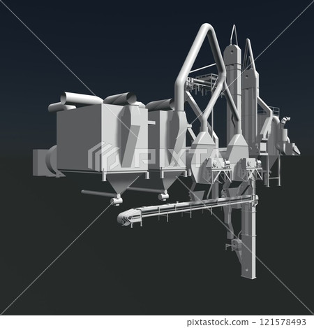 3D illustration of industrial project 121578493