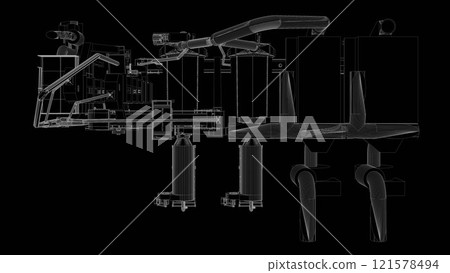 3D illustration of industrial project 3D illustration of industrial project 121578494