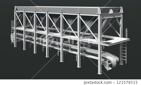 3D illustration of industrial project 121578515