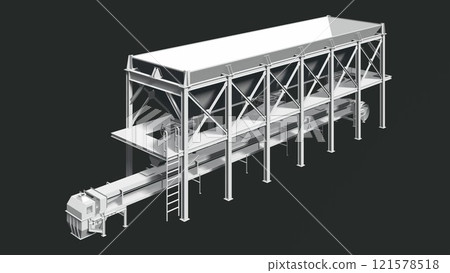 3D illustration of industrial project 121578518