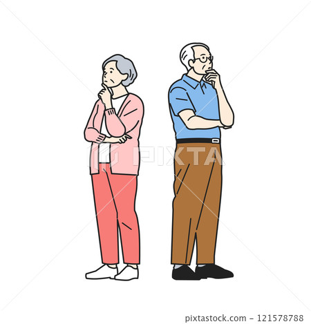 抬頭思考的人_前輩_全身 抬頭思考的人_前輩_全身 121578788