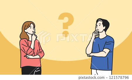 Person thinking looking up _ upper body 121578796