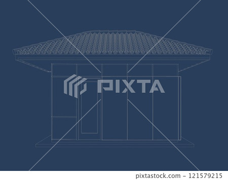 3D illustration of security booth 121579215