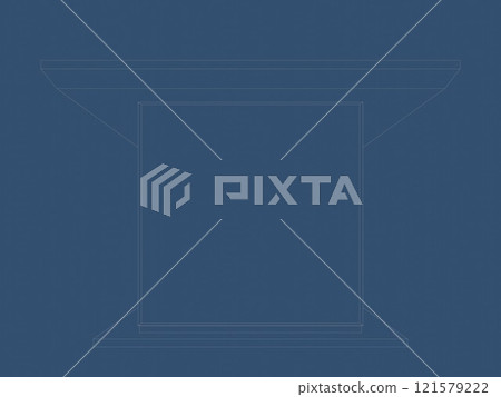 3D illustration of security booth 3D illustration of security booth 121579222