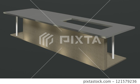 3D illustration of security booth 121579236