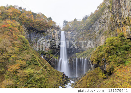 Kegon Falls in the autumn leaves of Oku-Nikko Kegon Falls in the autumn leaves of Oku-Nikko 121579441