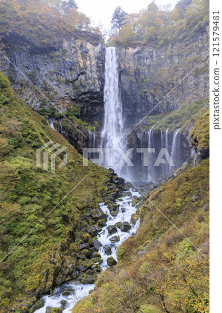 Kegon Falls in the autumn leaves of Oku-Nikko Kegon Falls in the autumn leaves of Oku-Nikko 121579481