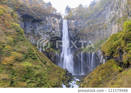 Kegon Falls in the autumn leaves of Oku-Nikko Kegon Falls in the autumn leaves of Oku-Nikko 121579486