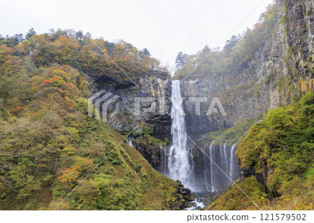 Kegon Falls in the autumn leaves of Oku-Nikko 121579502